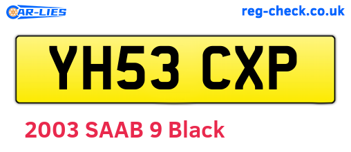 YH53CXP are the vehicle registration plates.
