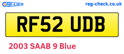 RF52UDB are the vehicle registration plates.