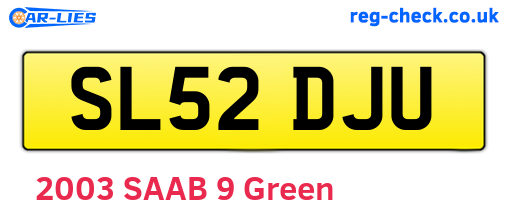 SL52DJU are the vehicle registration plates.