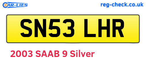 SN53LHR are the vehicle registration plates.