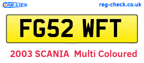 FG52WFT are the vehicle registration plates.