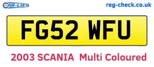FG52WFU are the vehicle registration plates.