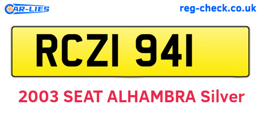 RCZ1941 are the vehicle registration plates.