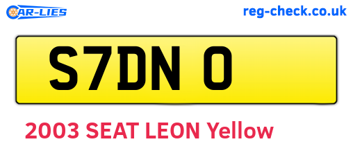 S7DNO are the vehicle registration plates.