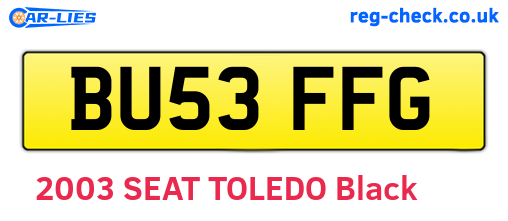 BU53FFG are the vehicle registration plates.