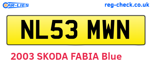NL53MWN are the vehicle registration plates.