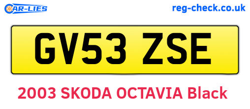 GV53ZSE are the vehicle registration plates.