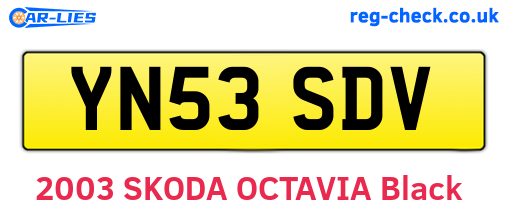 YN53SDV are the vehicle registration plates.