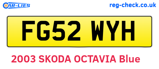 FG52WYH are the vehicle registration plates.
