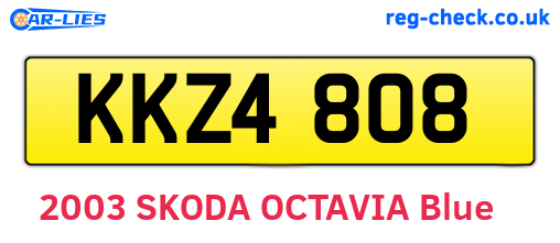 KKZ4808 are the vehicle registration plates.