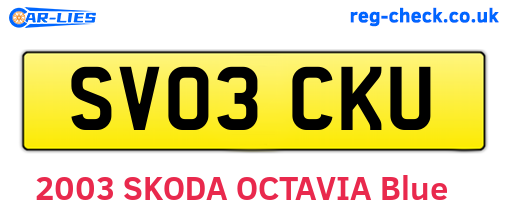 SV03CKU are the vehicle registration plates.