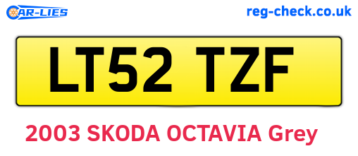 LT52TZF are the vehicle registration plates.