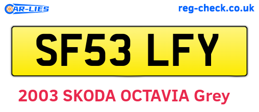 SF53LFY are the vehicle registration plates.