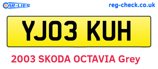 YJ03KUH are the vehicle registration plates.