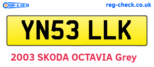 YN53LLK are the vehicle registration plates.