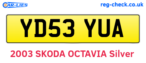 YD53YUA are the vehicle registration plates.