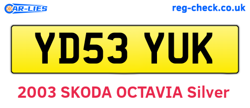 YD53YUK are the vehicle registration plates.