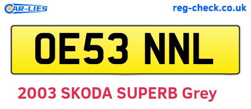 OE53NNL are the vehicle registration plates.