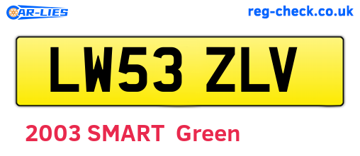 LW53ZLV are the vehicle registration plates.