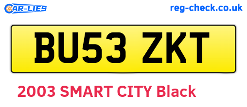 BU53ZKT are the vehicle registration plates.