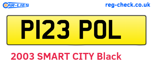 P123POL are the vehicle registration plates.
