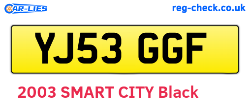 YJ53GGF are the vehicle registration plates.