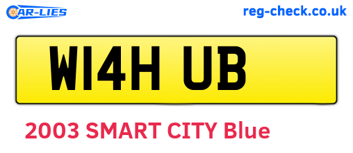 W14HUB are the vehicle registration plates.