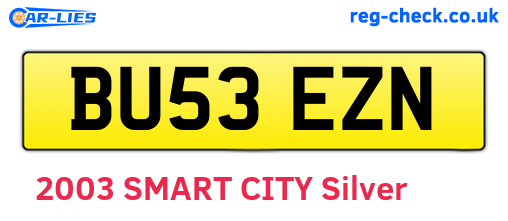 BU53EZN are the vehicle registration plates.