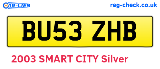 BU53ZHB are the vehicle registration plates.