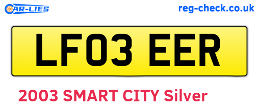 LF03EER are the vehicle registration plates.