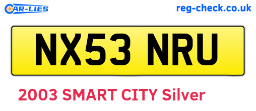 NX53NRU are the vehicle registration plates.