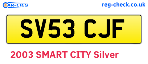 SV53CJF are the vehicle registration plates.