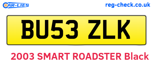 BU53ZLK are the vehicle registration plates.