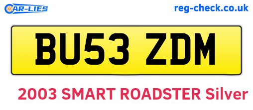 BU53ZDM are the vehicle registration plates.