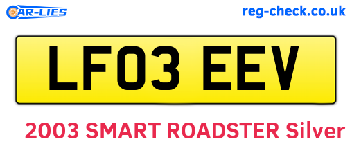 LF03EEV are the vehicle registration plates.