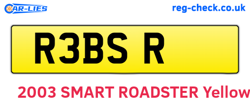 R3BSR are the vehicle registration plates.