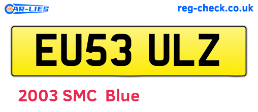 EU53ULZ are the vehicle registration plates.