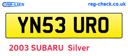 YN53URO are the vehicle registration plates.