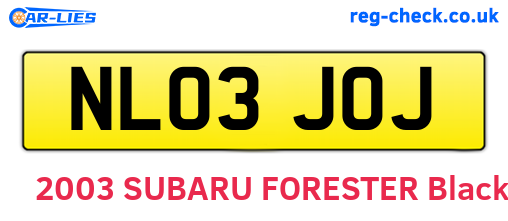 NL03JOJ are the vehicle registration plates.