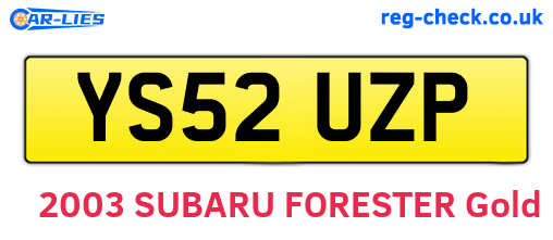 YS52UZP are the vehicle registration plates.