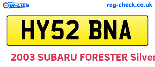 HY52BNA are the vehicle registration plates.