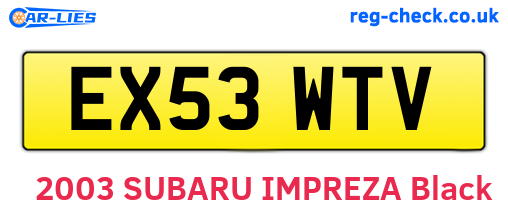 EX53WTV are the vehicle registration plates.