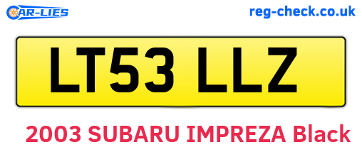 LT53LLZ are the vehicle registration plates.