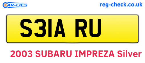 S31ARU are the vehicle registration plates.