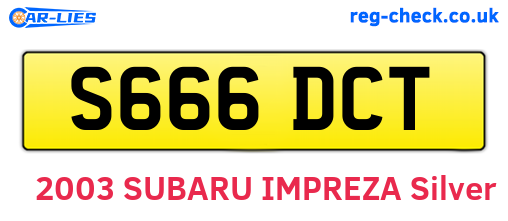 S666DCT are the vehicle registration plates.