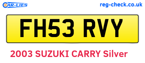 FH53RVY are the vehicle registration plates.
