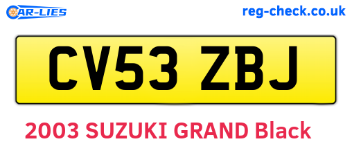 CV53ZBJ are the vehicle registration plates.