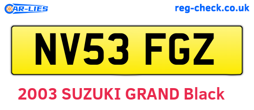 NV53FGZ are the vehicle registration plates.