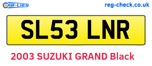 SL53LNR are the vehicle registration plates.