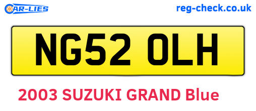 NG52OLH are the vehicle registration plates.